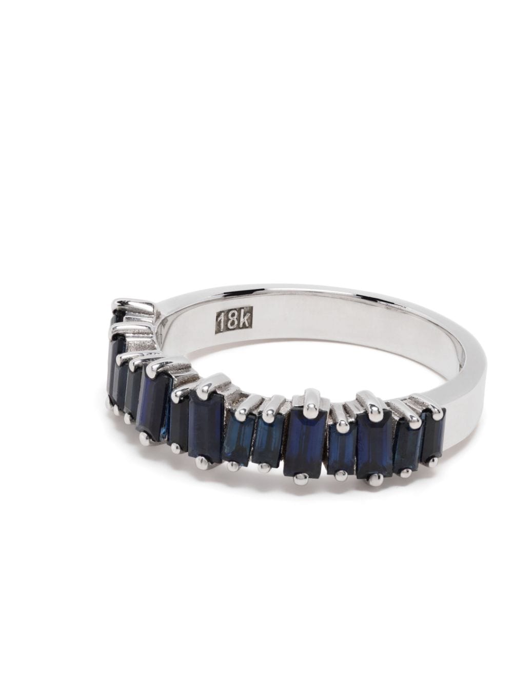 Shop Suzanne Kalan 18kt White Gold Halfway Sapphire Ring In Wg