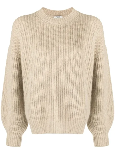Peserico crew-neck cable-knit jumper