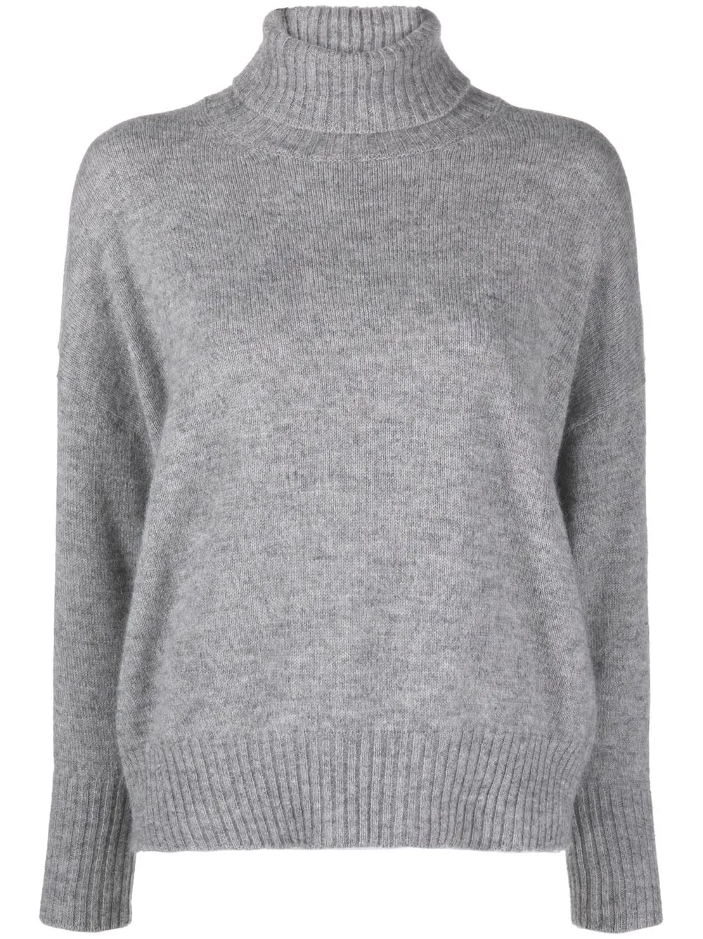 Peserico suéter tejido con cuello vuelto - Gris