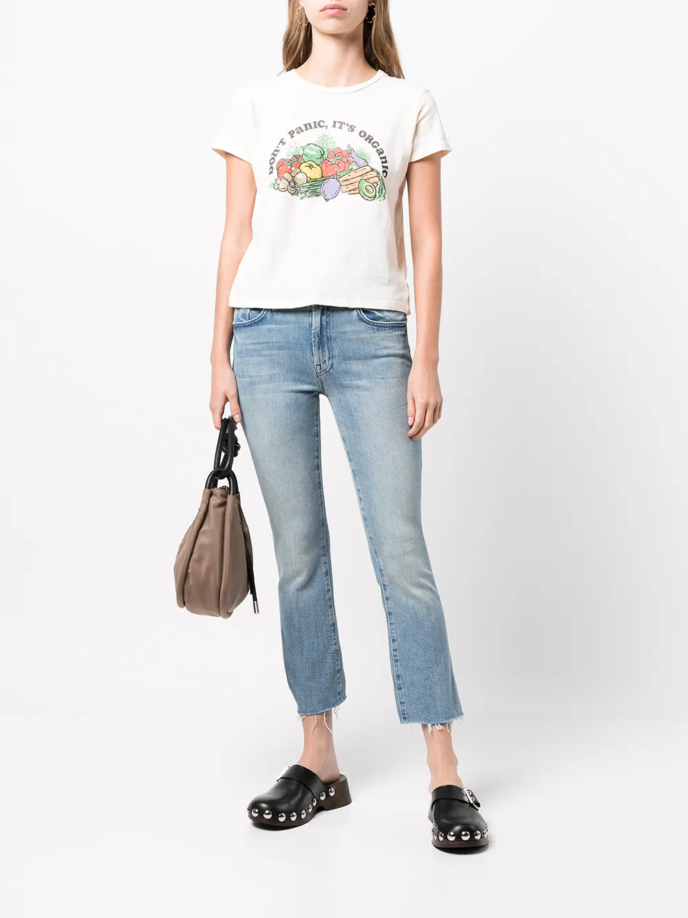MOTHER Jeans met franje - Blauw