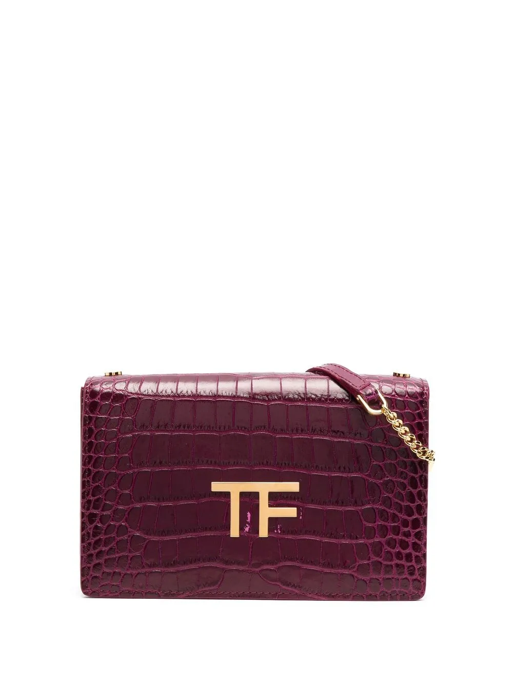 

TOM FORD crocodile-effect crossbody bag - Purple