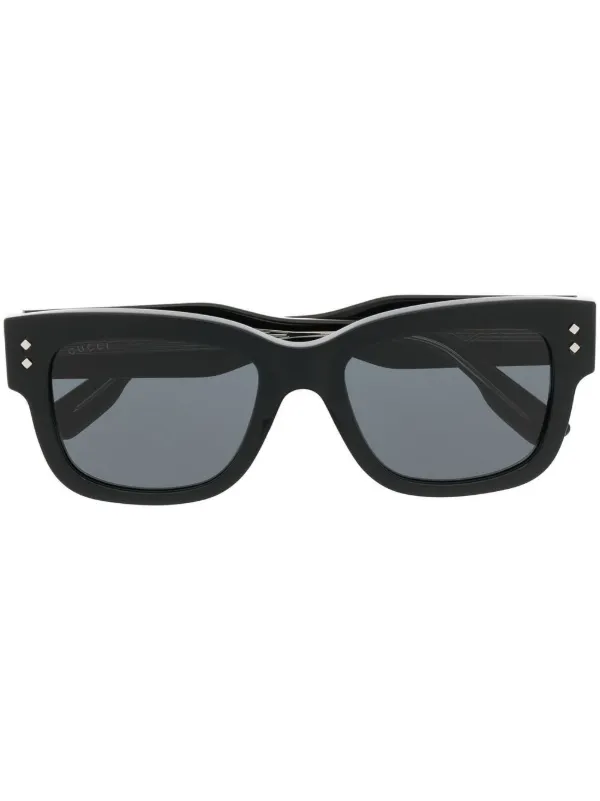 Gucci Eyewear tinted lens square frame Sunglasses Black FARFETCH AE