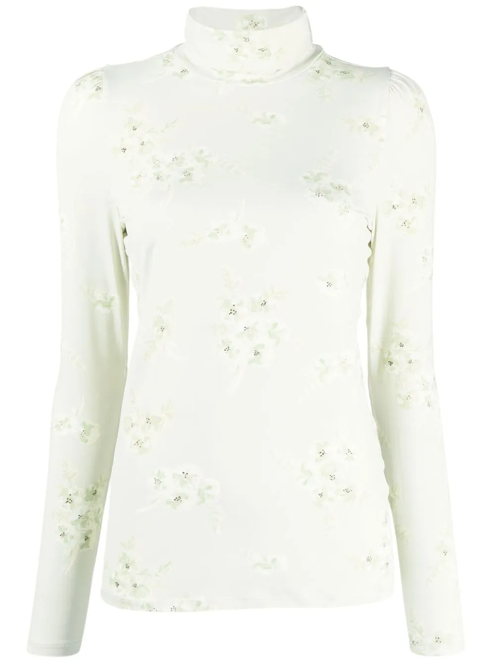 

Dorothee Schumacher floral turtleneck jersey top - Green