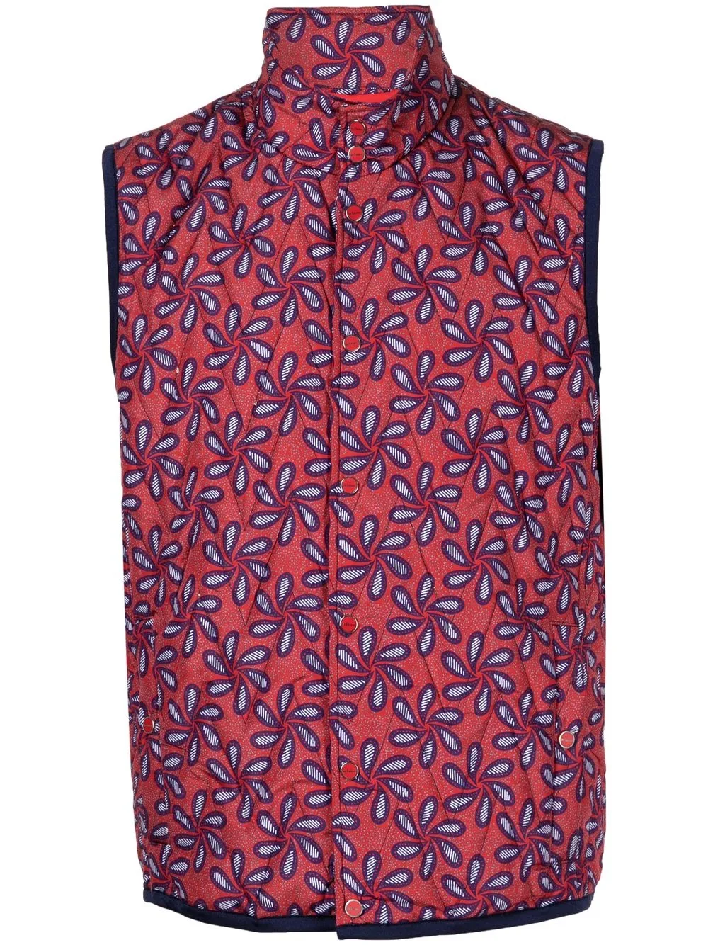 

Kiton chaleco capitonado con estampado floral - Rojo