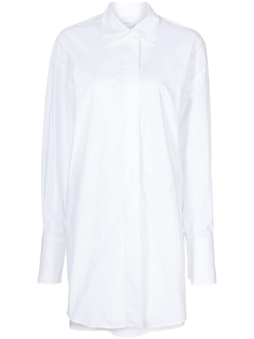 

Patou mini cotton shirt-dress - White