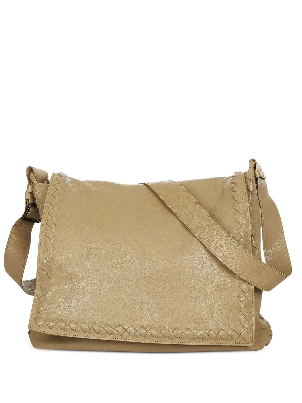 

Bottega Veneta Pre-Owned Intrecciato-trim crossbody bag - Brown