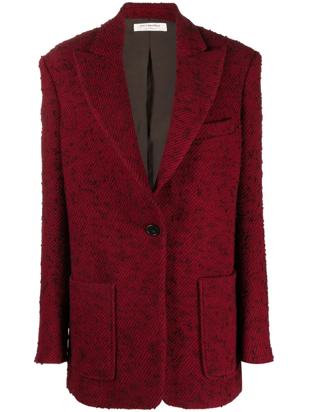 

Philosophy Di Lorenzo Serafini blazer con motivo y botones - Rojo