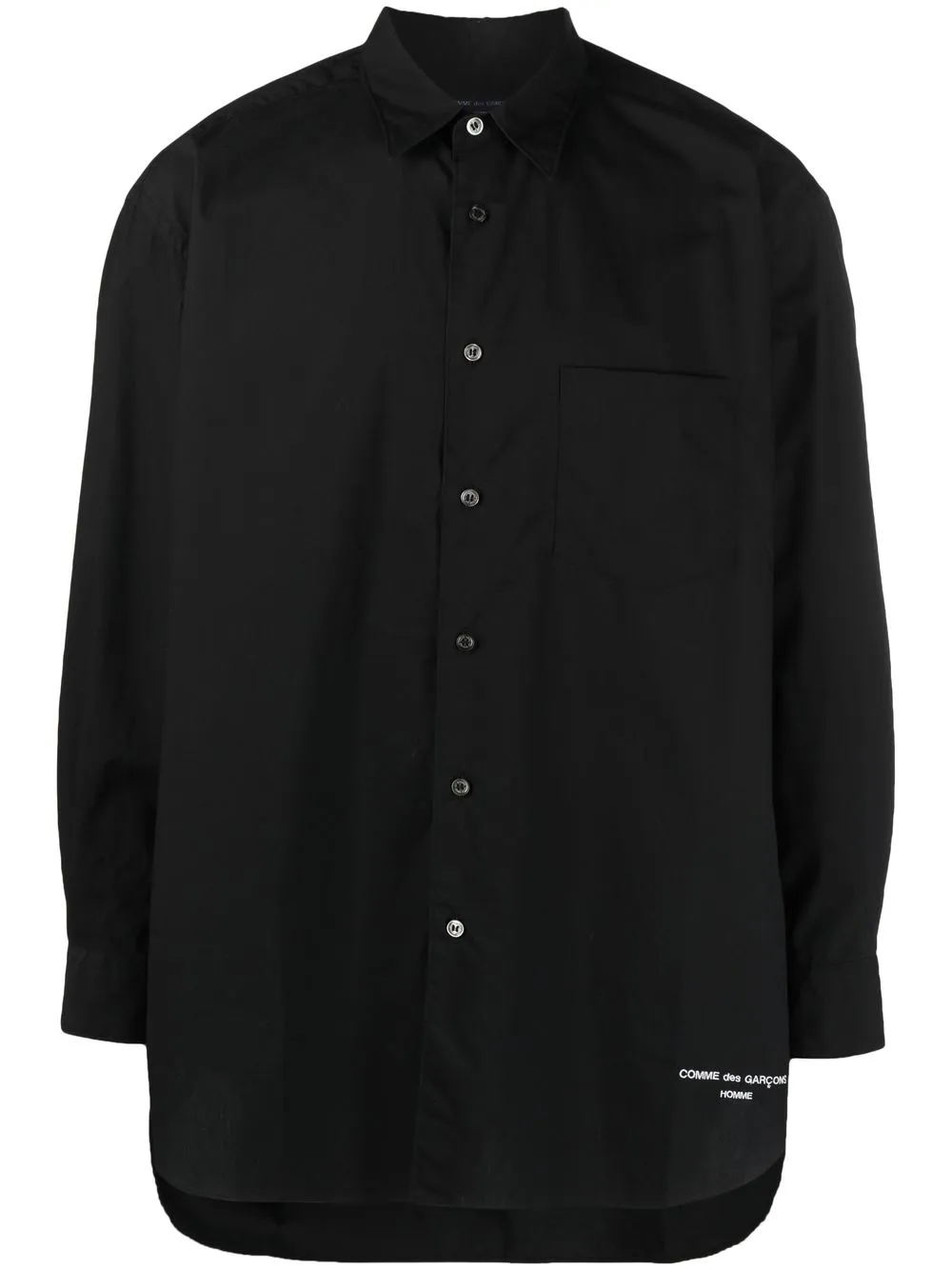 

Comme Des Garçons Homme camisa sin cuello con logo estampado - Negro