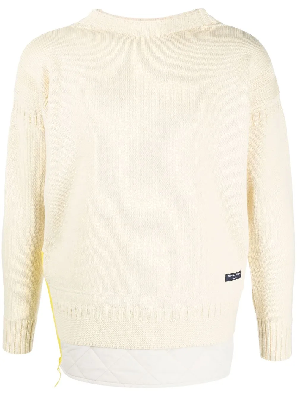 

Comme Des Garçons Homme logo-patch crew neck jumper - Neutrals