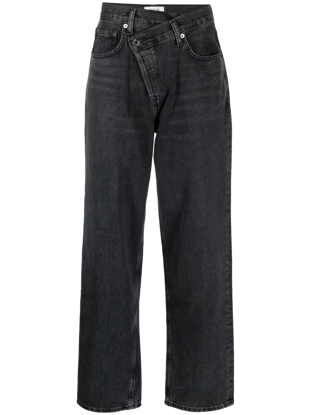 

AGOLDE jeans rectos con tiro alto - Negro