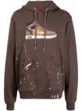 Mostly Heard Rarely Seen 8-Bit sneaker-print long-sleeve hoodie - Brown