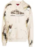 Mostly Heard Rarely Seen 8-Bit sneaker-print long-sleeve hoodie - Neutrals