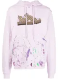 Mostly Heard Rarely Seen 8-Bit sneaker-print long-sleeve hoodie - Purple