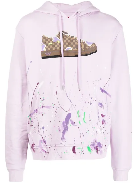 Mostly Heard Rarely Seen 8-Bit sneaker-print long-sleeve hoodie 