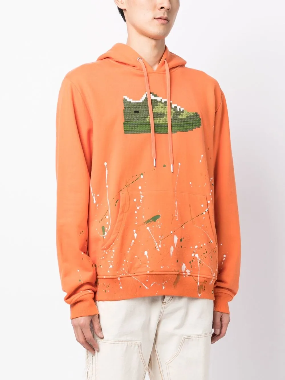 Mostly Heard Rarely Seen 8-bit Green Louis Hoodie In Orange