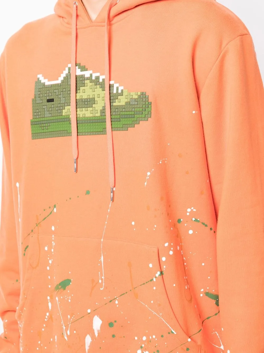 Mostly Heard Rarely Seen 8-bit Green Louis Hoodie In Orange
