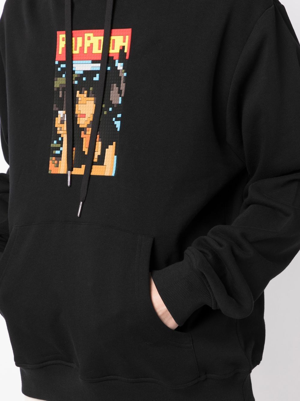 Shop Mostly Heard Rarely Seen 8-bit Pulp Fiction Long-sleeve Hoodie In Black