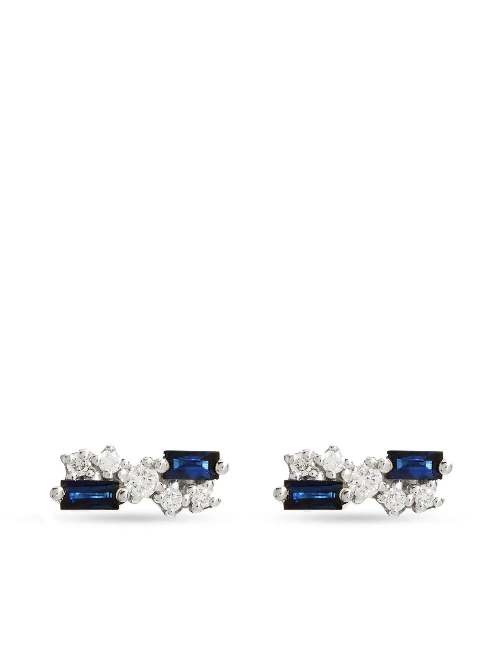 

Suzanne Kalan 18kt white gold sapphire and diamond stud earrings - Silver