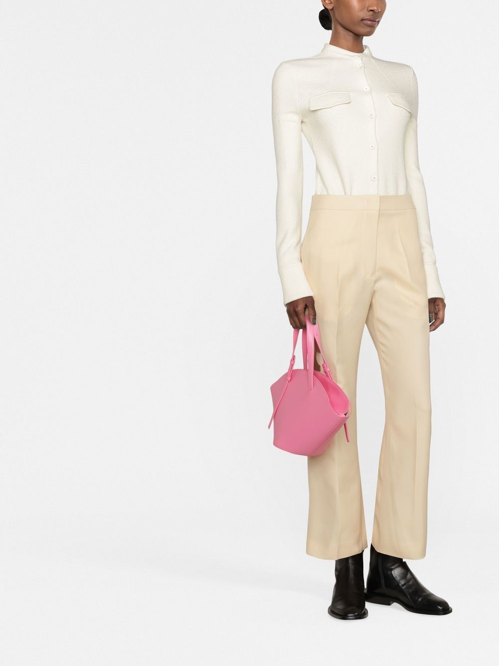 Jil Sander High waist broek - Beige