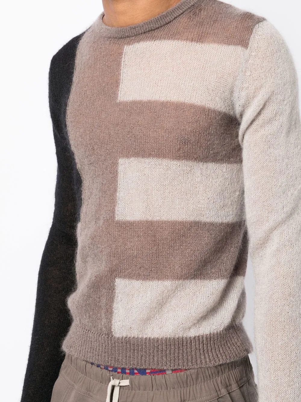 Rick Owens - Fine-Knit Colour-Block Jumper - Men - Polyamide/Mohair/Wool - L - Multicolour