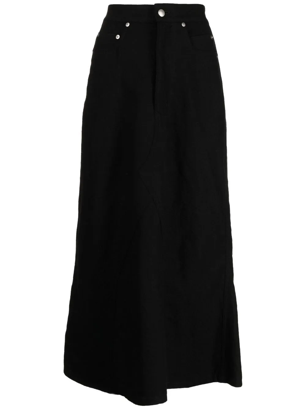 

Rick Owens falda midi Jean - Negro