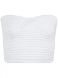 RTA Eugene ribbed bandeau top - White