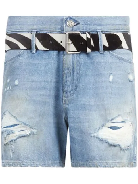 RTA Pierce distressed denim shorts