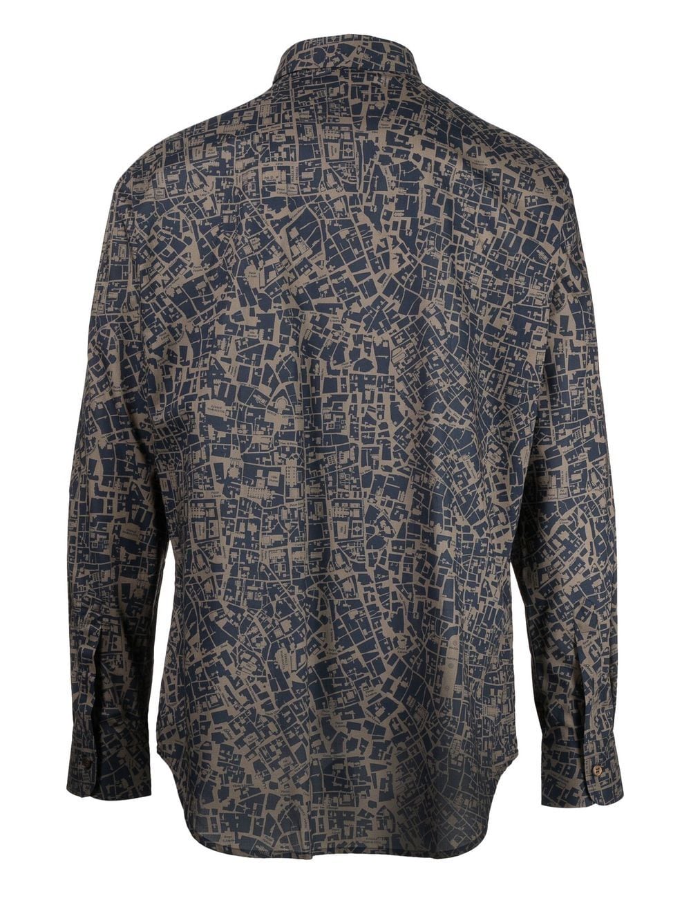 Brioni Overhemd met grafische print - Bruin