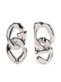 GCDS sculptural hoop earrings - Silver