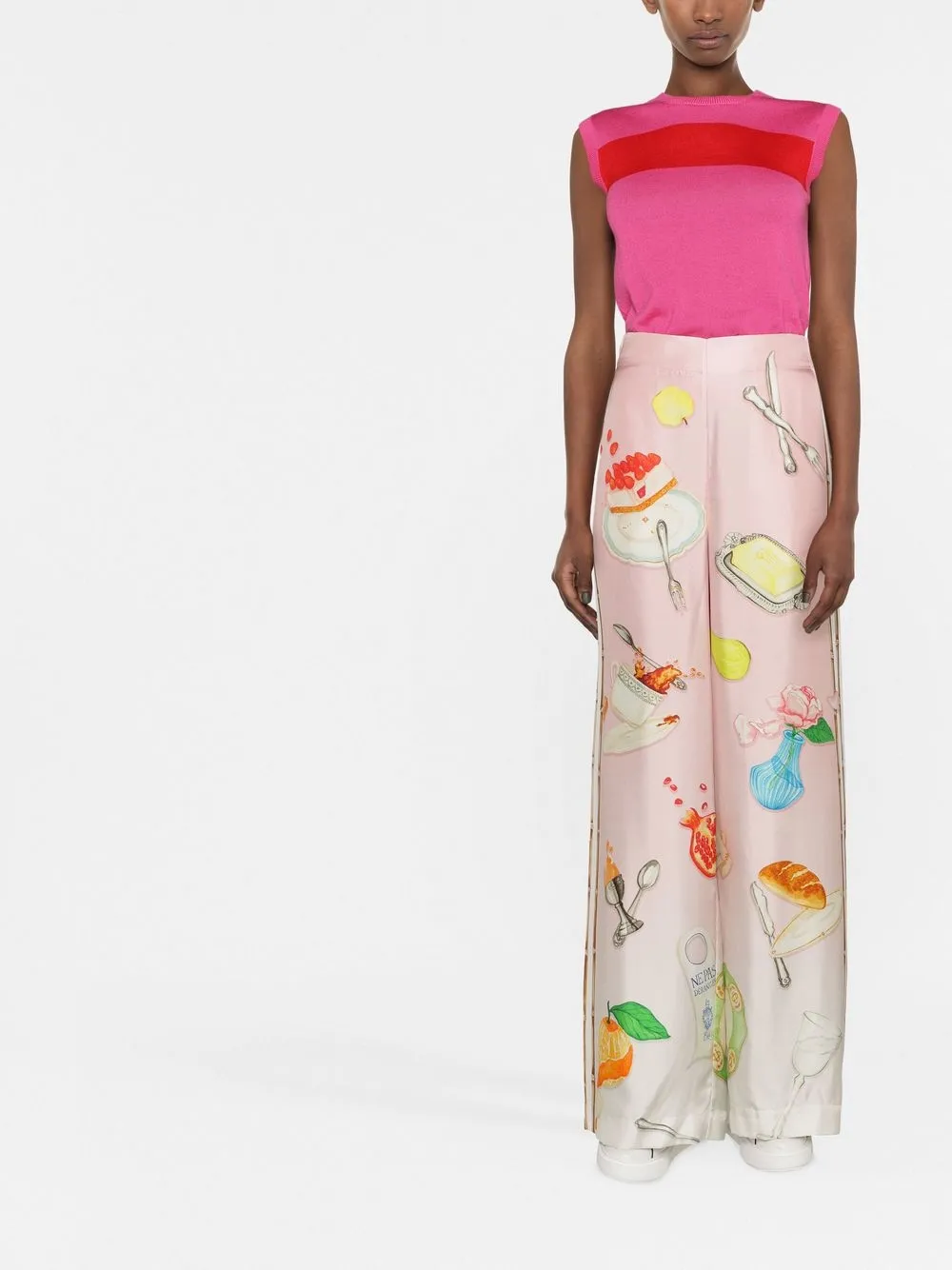 Casablanca Broek met wijde pijpen - Roze