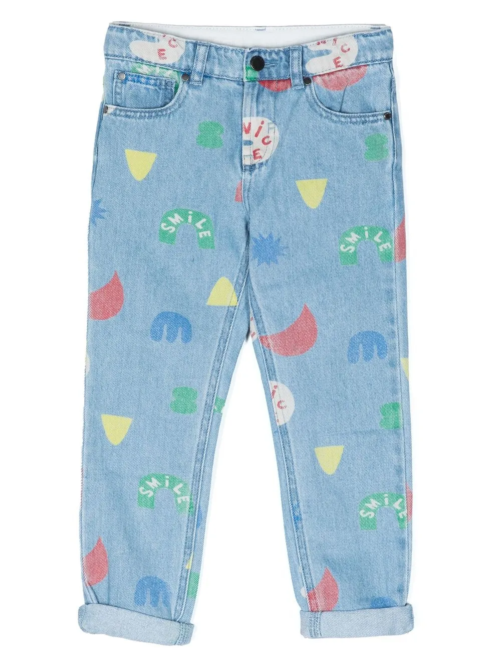 

Stella McCartney Kids graphic-print slim-cut jeans - Blue