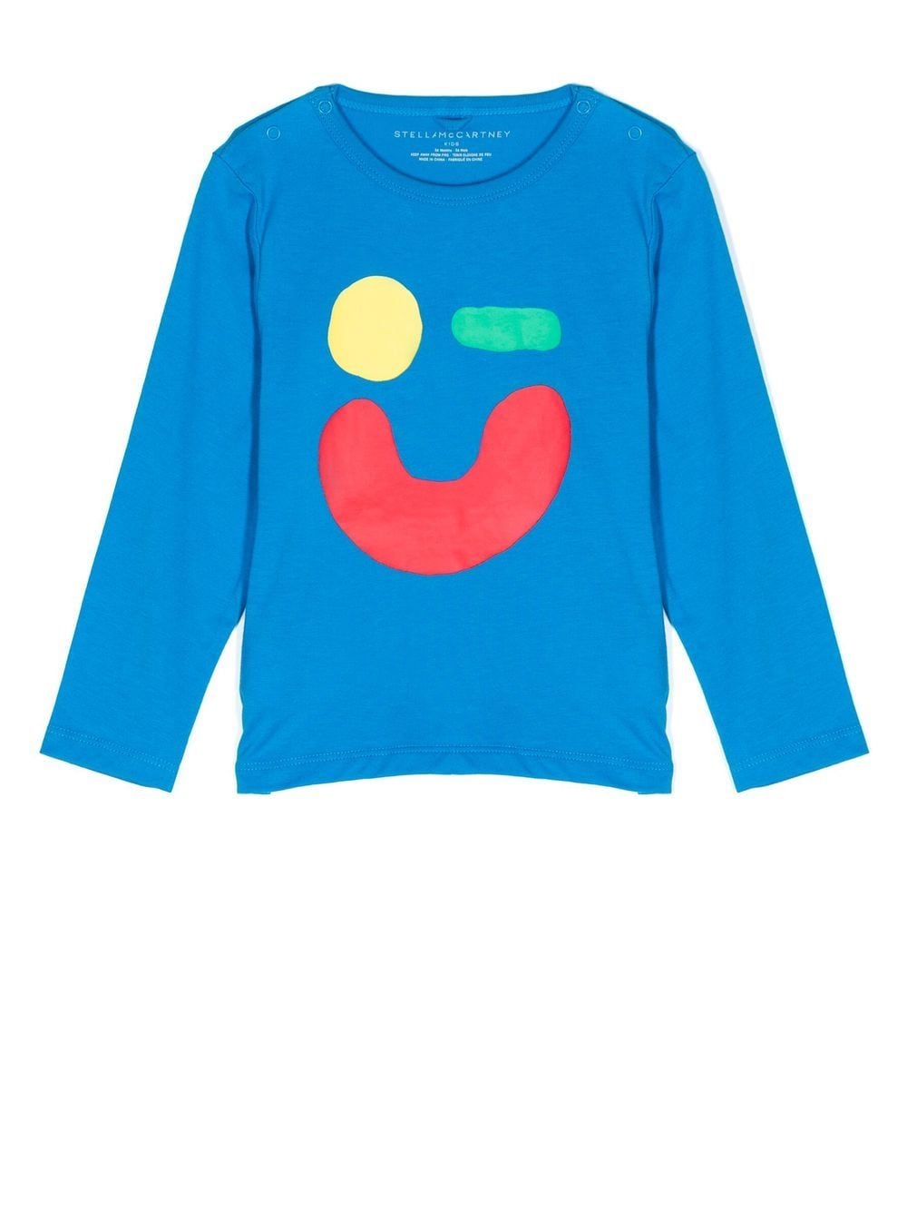 Stella McCartney Kids graphic-print long-sleeve T-shirt - Blue