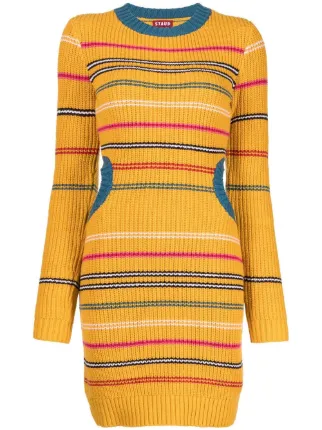 staud striped knit dress Stripe Knit Midi Dress