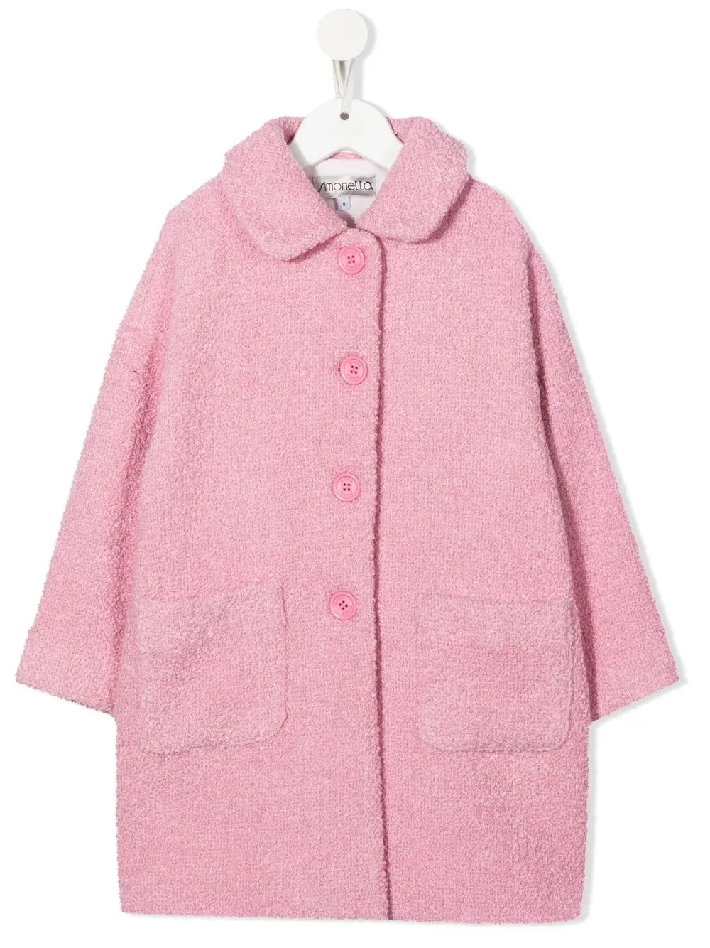 

Simonetta single breasted tweed coat - Pink