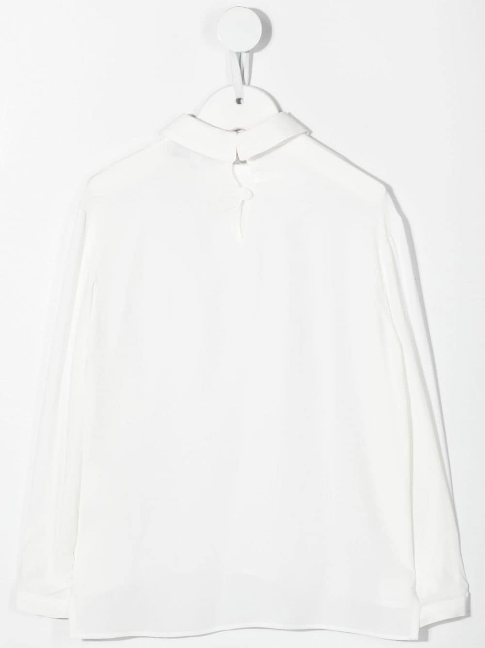 Shop Simonetta Long-sleeved Polo Shirt In White