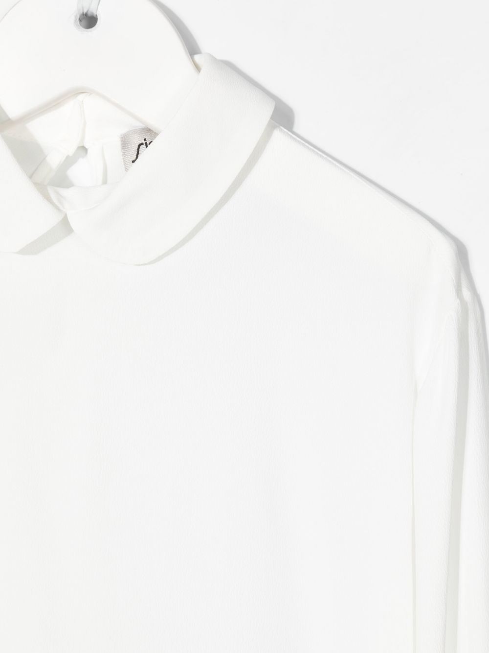 Shop Simonetta Long-sleeved Polo Shirt In White