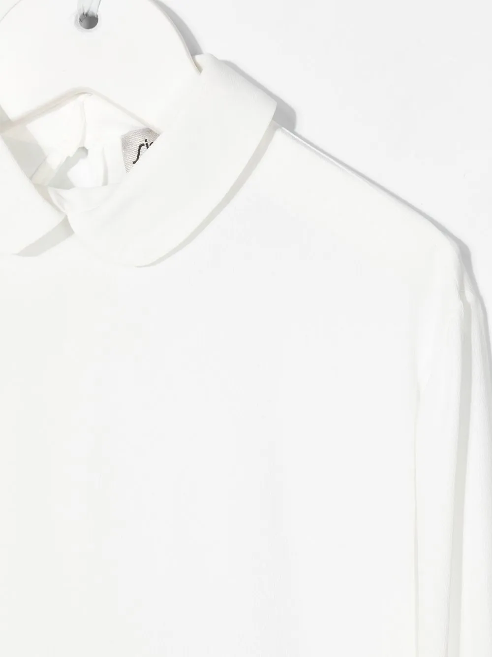 Shop Simonetta Long-sleeved Polo Shirt In White