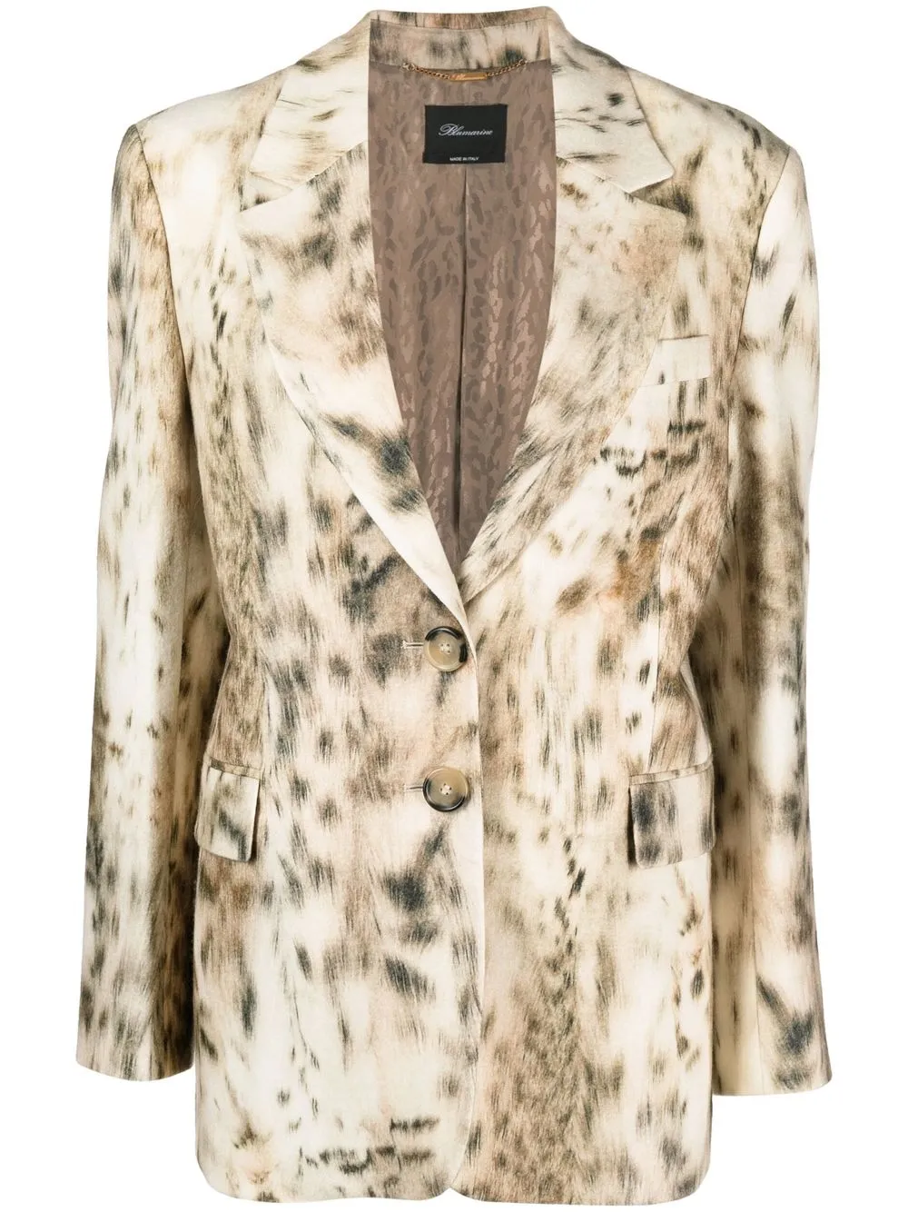 

Blumarine blazer con animal print - Neutro