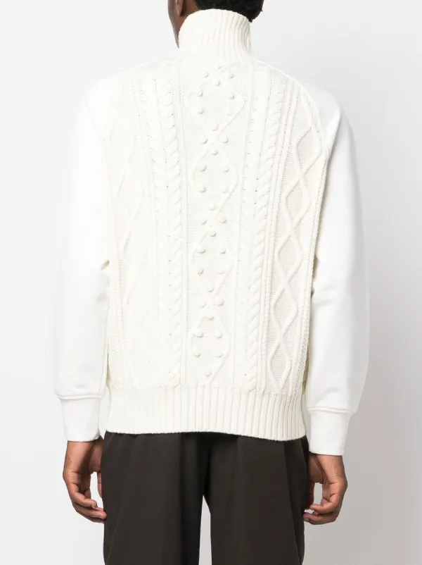 Neil Barrett Hybrid cable-knit Sweater - Farfetch