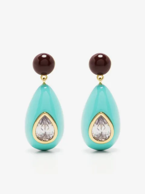Eshvi aretes con detalles de cristal