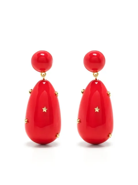Eshvi enamel drop earrings