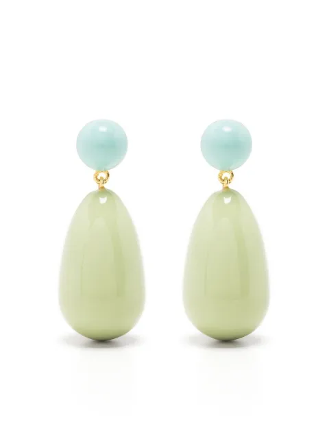 Eshvi enamel drop earrings