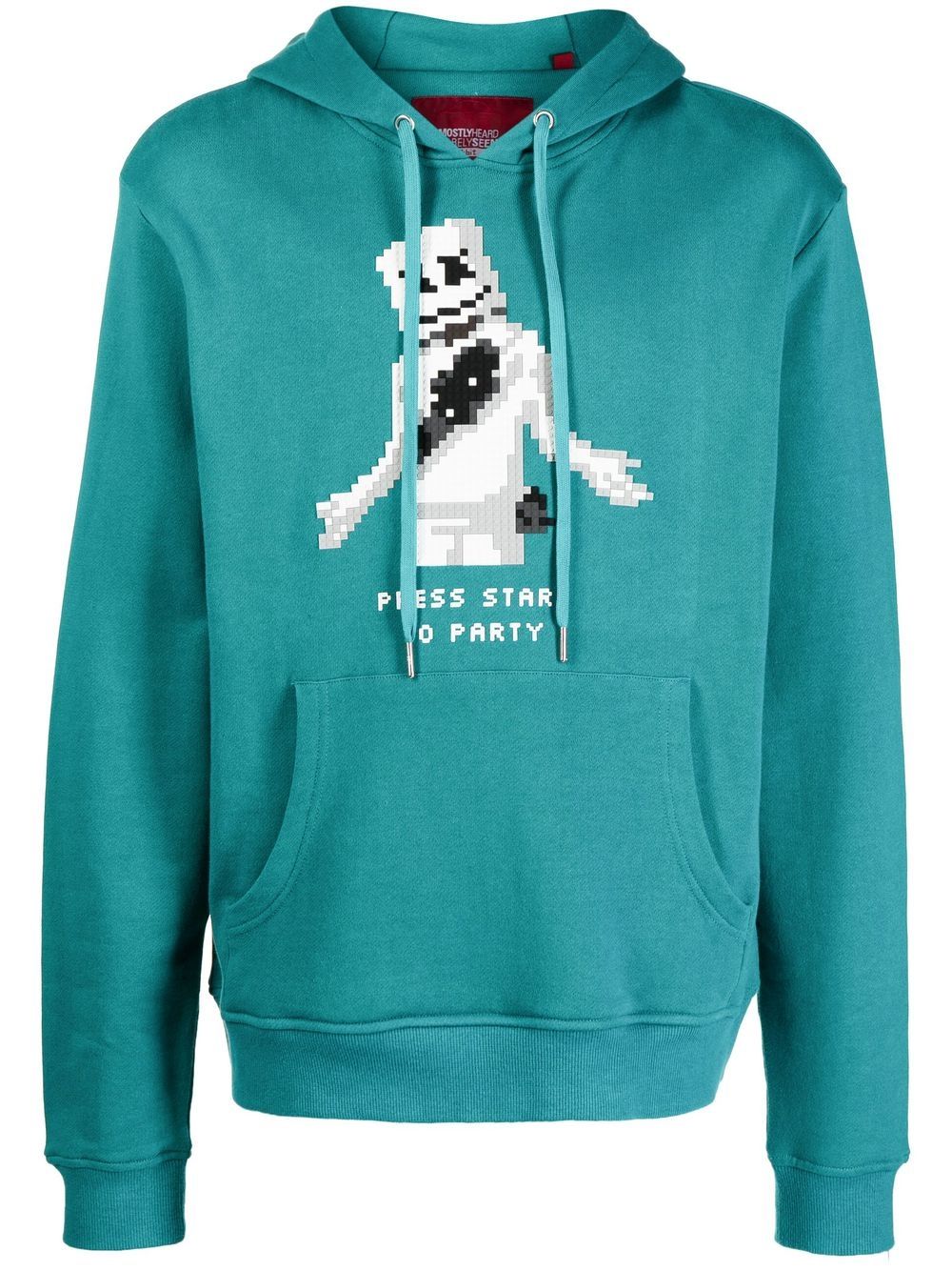 Shop Mostly Heard Rarely Seen 8-bit Party Starter Long-sleeve Hoodie In Green