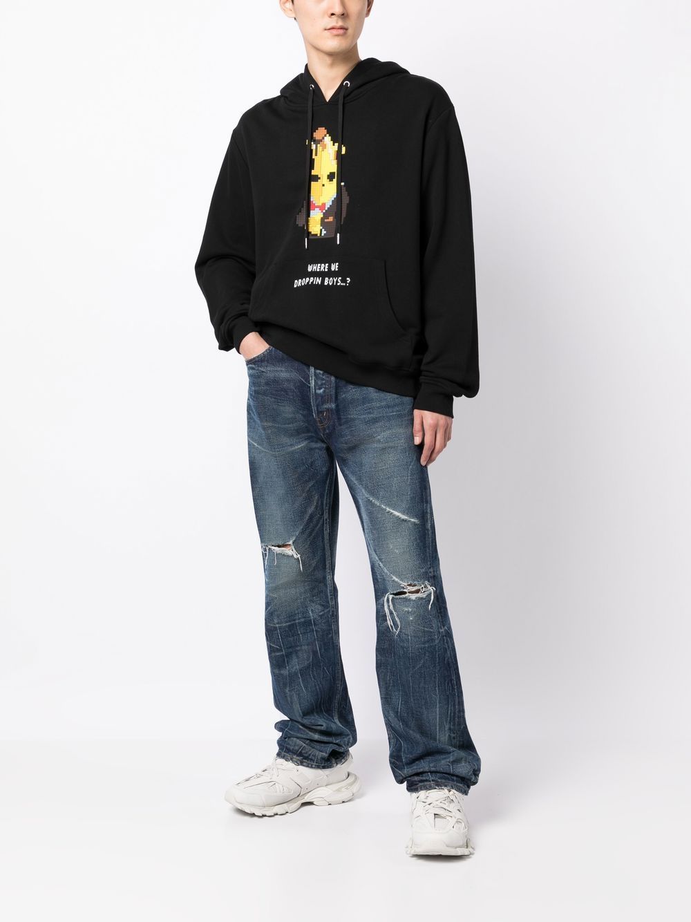 Shop Mostly Heard Rarely Seen 8-bit Where We Droppin' Pullover Hoodie In Black