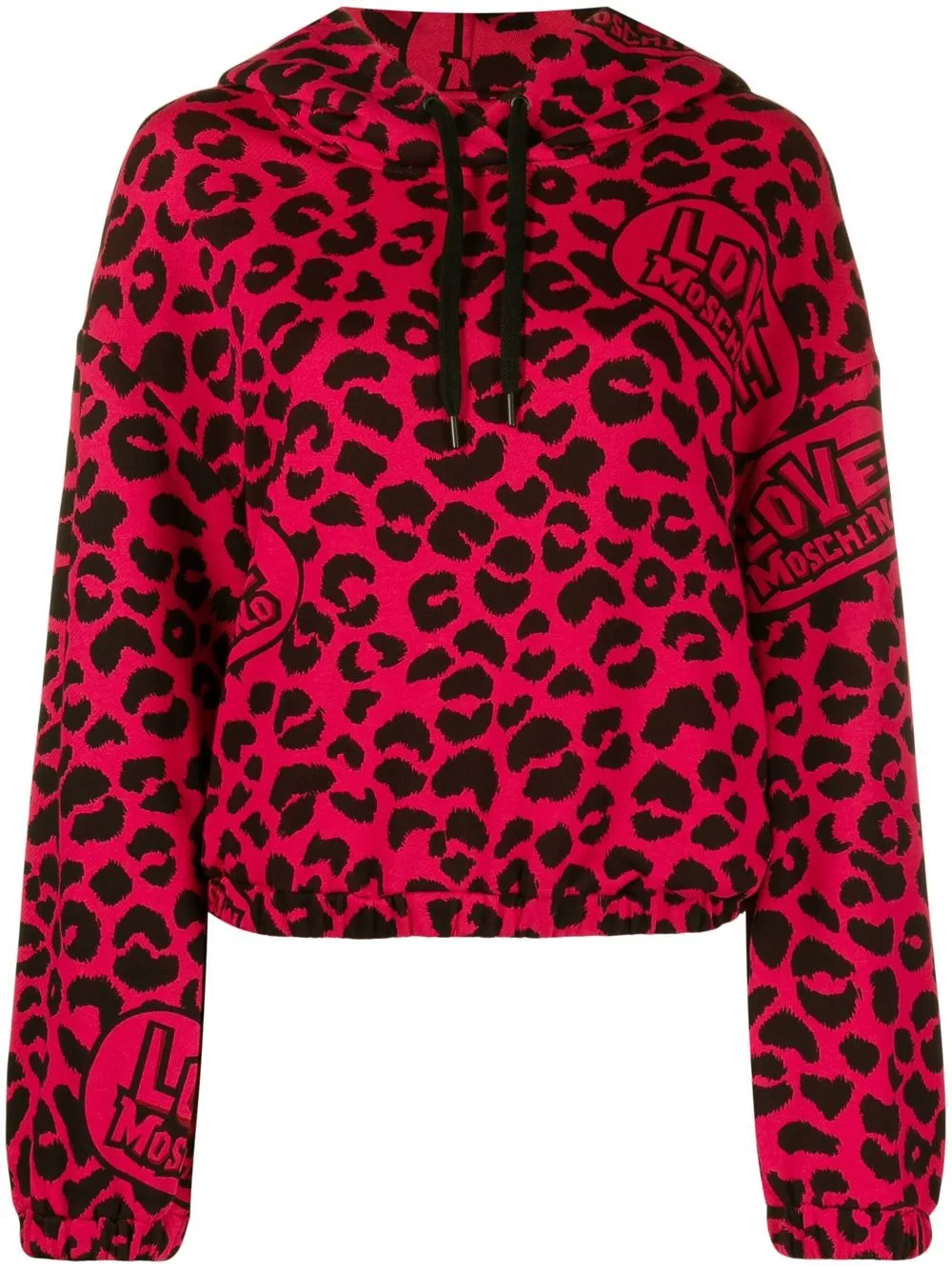 

Love Moschino hoodie con estampado de leopardo - Rosado