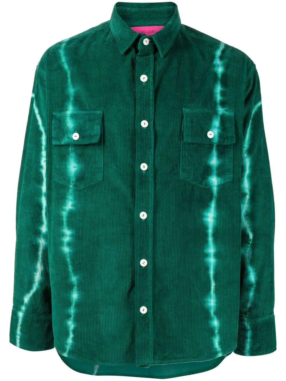 

The Elder Statesman camisa con motivo tie-dye - Verde