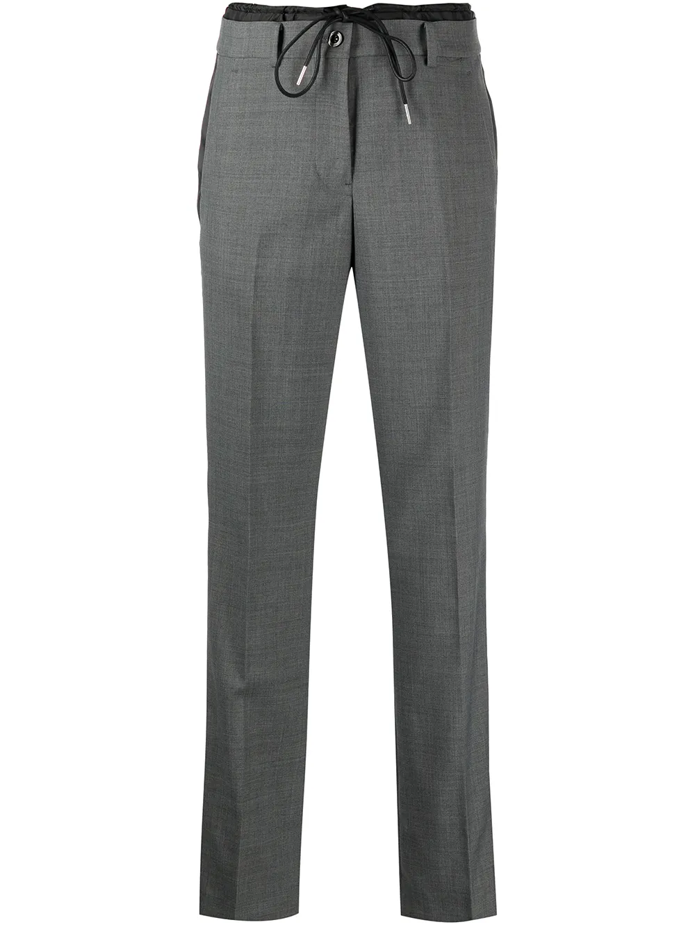 

sacai pressed-crease drawstring-waist trousers - Grey