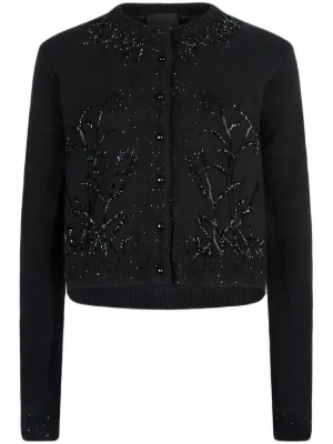 Farfetch Donna Abbigliamento Maglioni e cardigan Cardigan Cardigan con ricamo Nero 