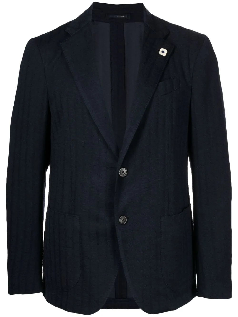 

Lardini blazer tejido a rayas con botones - Azul