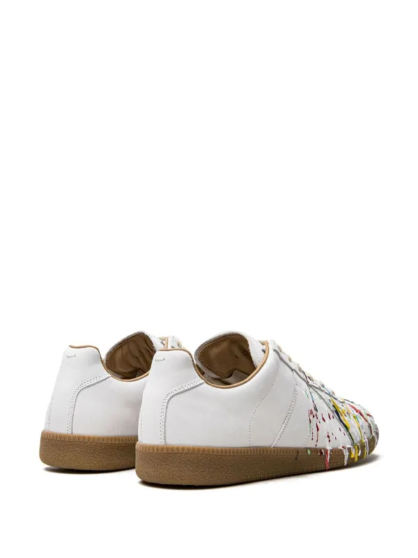 Demokrati Udløbet Palads Maison Margiela Replica Paint splatter-effect low-top Sneakers - Farfetch